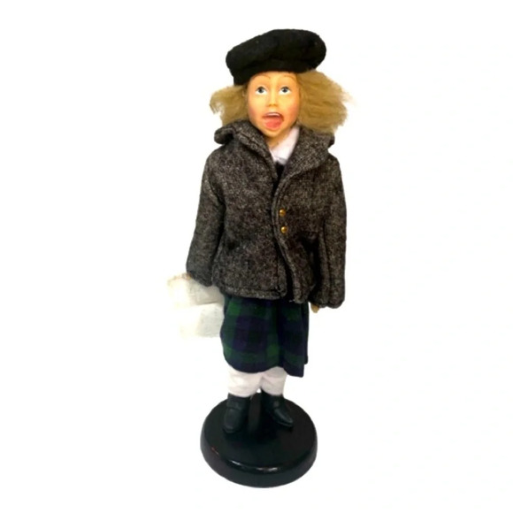 Other - 5/$25 
Vintage Caroler Christmas Hand Sewn  Clothing Holds Book Plastic Body10”